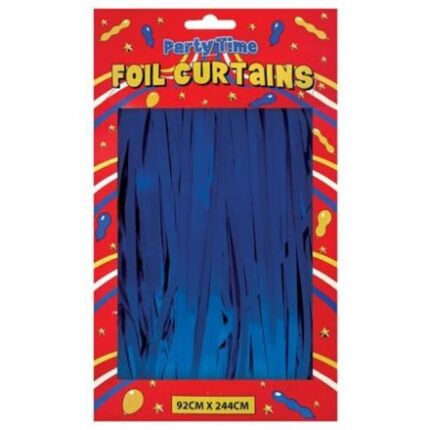 FOIL DOOR CURTAIN BLUE