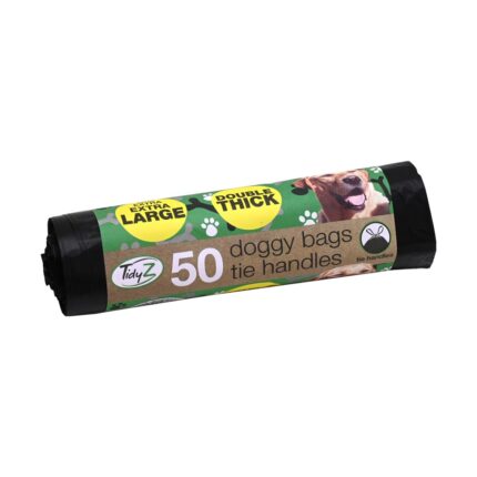 TIDYZ - 50 DOGGY BAGS XL EXTRA STRONG - TIE HANDLE