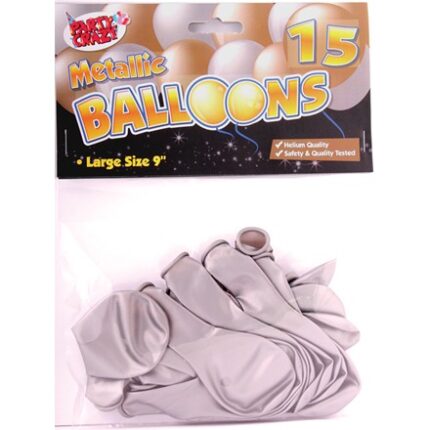 PARTY CRAZE - METALLIC BALLOONS - 15 PACK