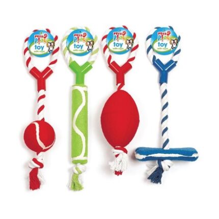 PETS PLAY - ROPE TOYS - 4 ASSORTED
